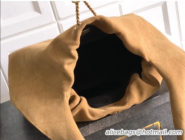Famous Brand Chanel Suede Large Hobo Handbag AS5967 Brown 2025