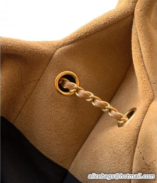 Famous Brand Chanel Suede Large Hobo Handbag AS5967 Brown 2025