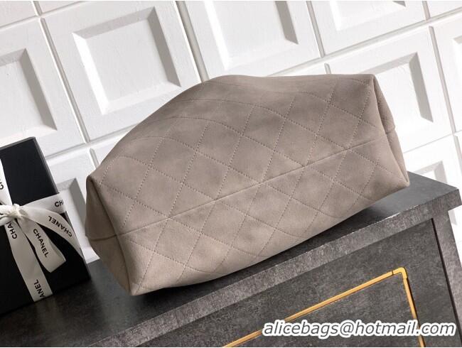 Shop Discount Chanel Suede Large Hobo Handbag AS5967 Grey 2025