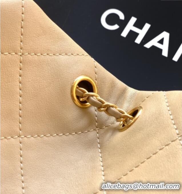 Luxury Discount Chanel Calfskin Leather Large Hobo Handbag AS5967 Beige 2025