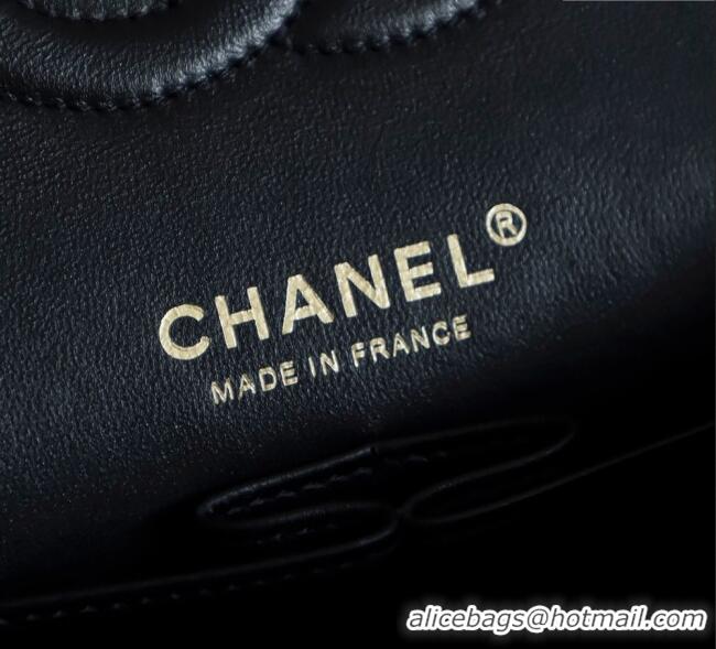 Unique Grade Chanel Sequins Classic 11.12 Flap Handbag A01112 Black/Gold/White 2025