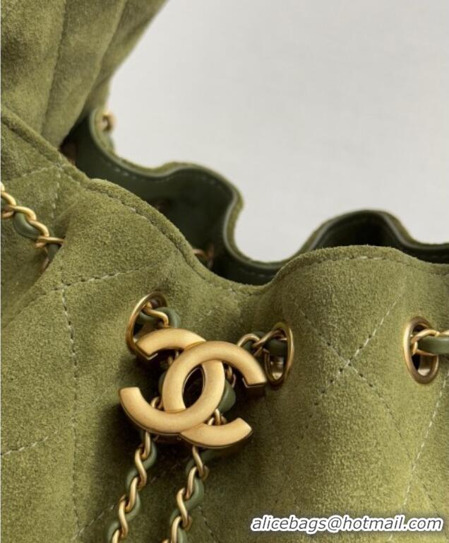 Buy Inexpensive Chanel 25 Suede Small Hobo bag AS5293 Green 2025