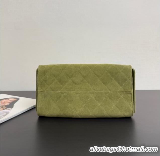 Buy Inexpensive Chanel 25 Suede Small Hobo bag AS5293 Green 2025