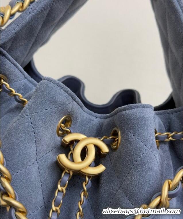 Best Price Discount Chanel 25 Suede Small Hobo bag AS5293 Blue 2025