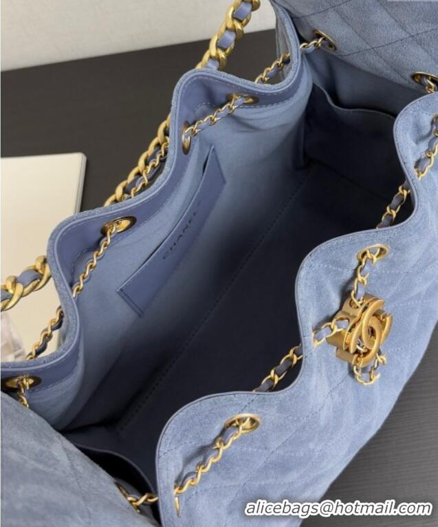 Best Price Discount Chanel 25 Suede Small Hobo bag AS5293 Blue 2025