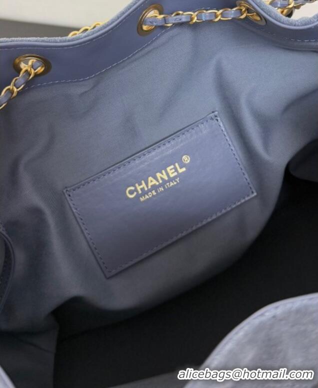 Modern Classic Chanel 25 Suede Medium Hobo Handbag AS5311 Blue 2025