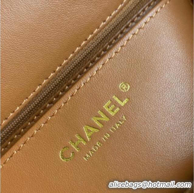 Promotional Chanel Rabbit Fur Mini Classic Handbag With Top Handle AS2431 Brown 2025