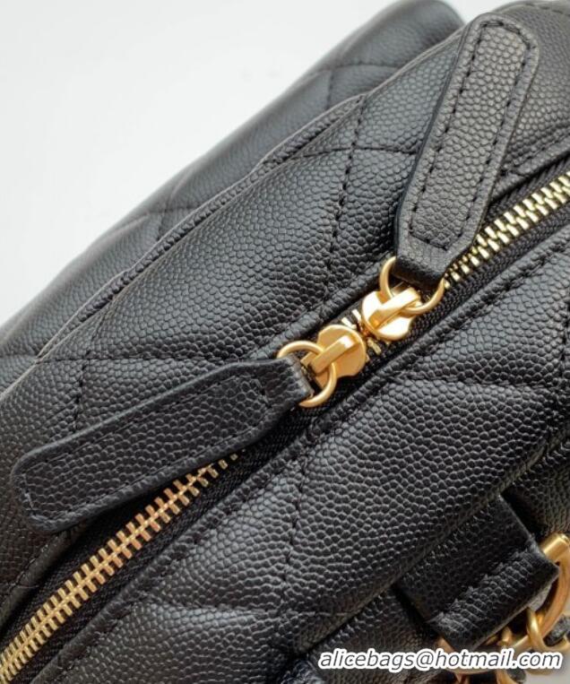Top Grade Chanel Calfskin Leather Backpack Bag AS5793 Black 2025