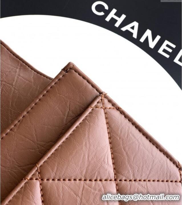 Buy New Cheap Chanel Calfskin Leather Large Clutch AP4944 Brown 2025