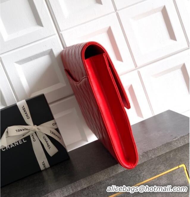 Traditional Discount Chanel Calfskin Leather Large Clutch AP4944 Red 2025