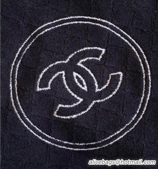 Luxury Cheap Chanel Coco Beach Bag A7567 Black 2025