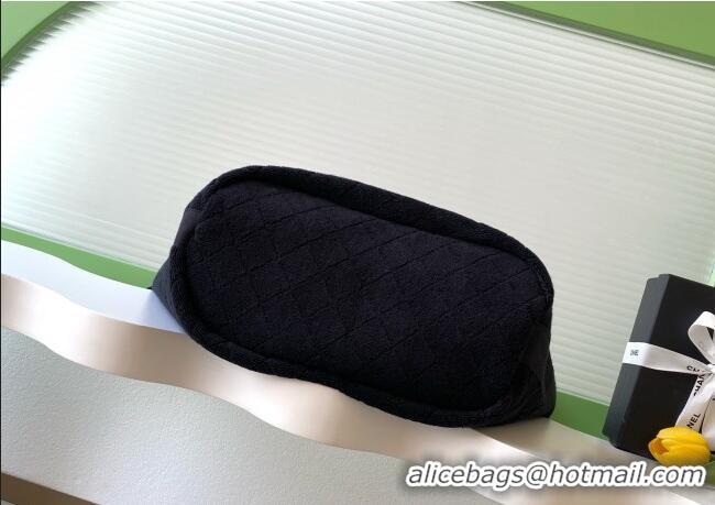 Luxury Cheap Chanel Coco Beach Bag A7567 Black 2025