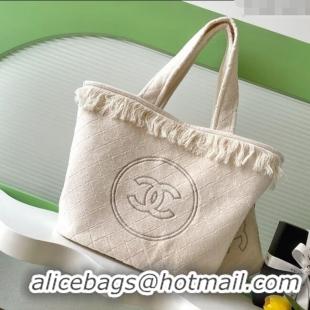 Famous Brand Chanel Coco Beach Bag A7567 White 2025