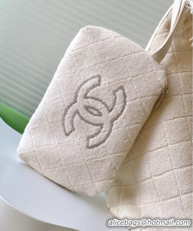 Famous Brand Chanel Coco Beach Bag A7567 White 2025