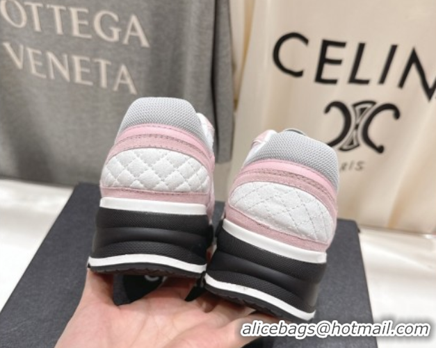 Most Popular Chanel Suede and Mesh Sneakers Pink 2025 G46872 1031136