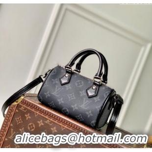 Buy Discount Louis Vuitton Nano Speedy Bag in Black Monogram Eclipse Canvas M26573 2025