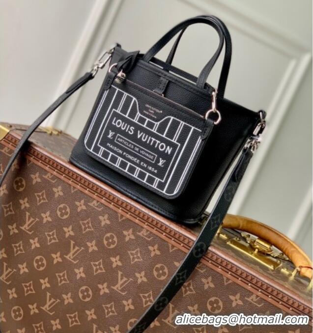 Good Taste Louis Vuitton Neverfull Inside Out BB Tote Bag M12099 Black Leather/Monogram Eclipse Canvas 2025