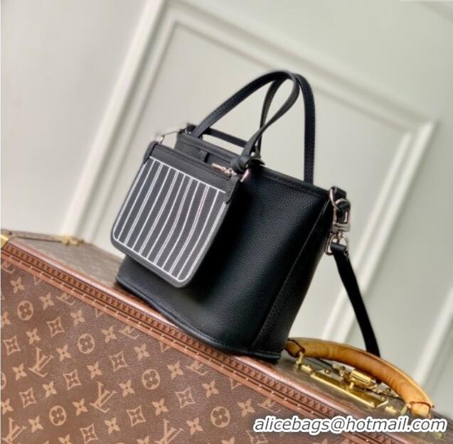 Good Taste Louis Vuitton Neverfull Inside Out BB Tote Bag M12099 Black Leather/Monogram Eclipse Canvas 2025