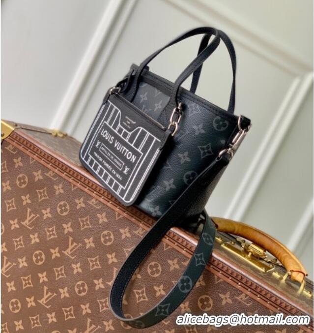 Good Taste Louis Vuitton Neverfull Inside Out BB Tote Bag M12099 Black Leather/Monogram Eclipse Canvas 2025