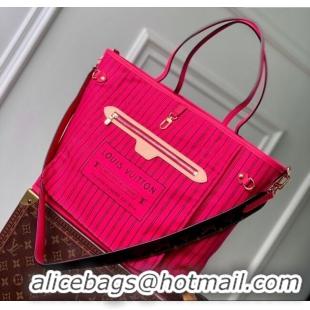 Shop Discount Louis Vuitton Neverfull Bandouliere Inside Out MM Tote bag Monogram Canvas/Pondichery Pink Textile M12707 