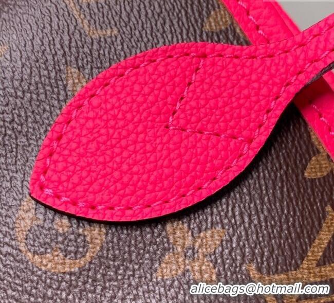 Shop Discount Louis Vuitton Neverfull Bandouliere Inside Out MM Tote bag Monogram Canvas/Pondichery Pink Textile M12707 