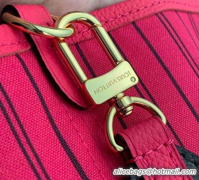 Shop Discount Louis Vuitton Neverfull Bandouliere Inside Out MM Tote bag Monogram Canvas/Pondichery Pink Textile M12707 