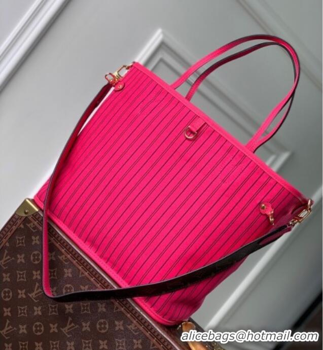 Shop Discount Louis Vuitton Neverfull Bandouliere Inside Out MM Tote bag Monogram Canvas/Pondichery Pink Textile M12707 