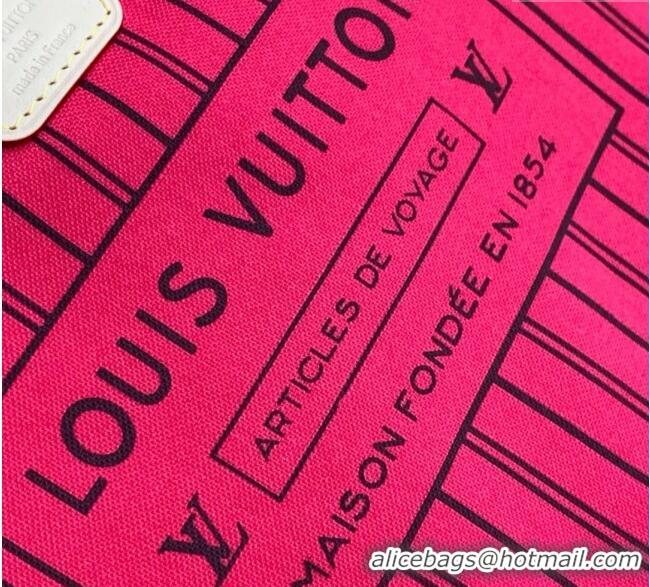 Shop Discount Louis Vuitton Neverfull Bandouliere Inside Out MM Tote bag Monogram Canvas/Pondichery Pink Textile M12707 