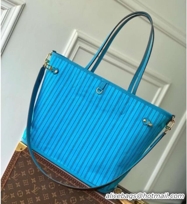 Top Design Louis Vuitton Neverfull Bandoulière Inside Out MM Tote bag Monogram Canvas/Gaston Blue Textile M13753 2025