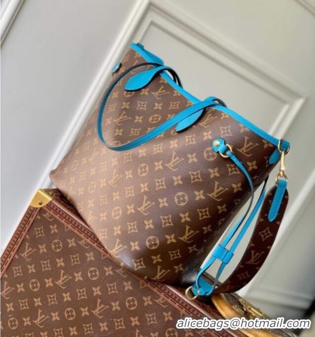 Top Design Louis Vuitton Neverfull Bandoulière Inside Out MM Tote bag Monogram Canvas/Gaston Blue Textile M13753 2025