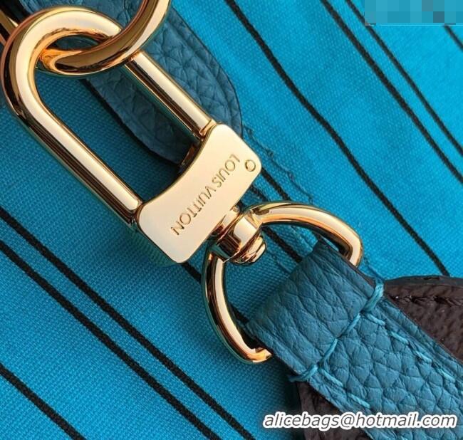 Top Design Louis Vuitton Neverfull Bandoulière Inside Out MM Tote bag Monogram Canvas/Gaston Blue Textile M13753 2025