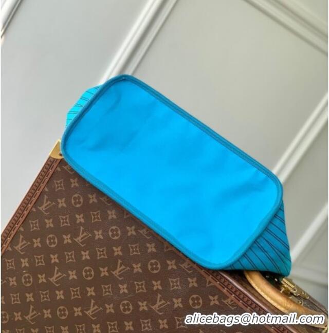 Top Design Louis Vuitton Neverfull Bandoulière Inside Out MM Tote bag Monogram Canvas/Gaston Blue Textile M13753 2025