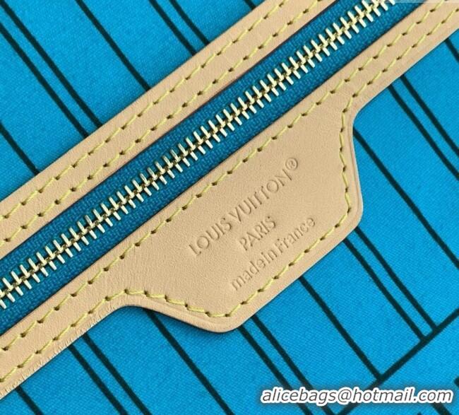Top Design Louis Vuitton Neverfull Bandoulière Inside Out MM Tote bag Monogram Canvas/Gaston Blue Textile M13753 2025
