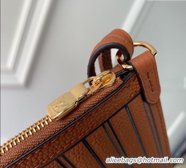 New Fashion Louis Vuitton Neverfull Bandouliere Inside Out MM Tote bag Monogram Canvas/Tan Brown Leather M12061 2025