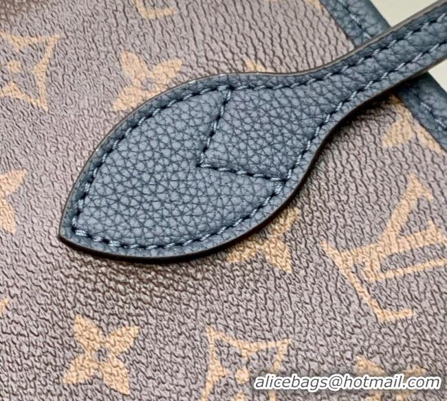 Promotional Louis Vuitton Neverfull Bandouliere Inside Out MM Tote bag Monogram Canvas/Navy Blue Leather M14994 2025
