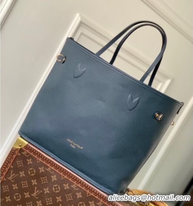 Promotional Louis Vuitton Neverfull Bandouliere Inside Out MM Tote bag Monogram Canvas/Navy Blue Leather M14994 2025