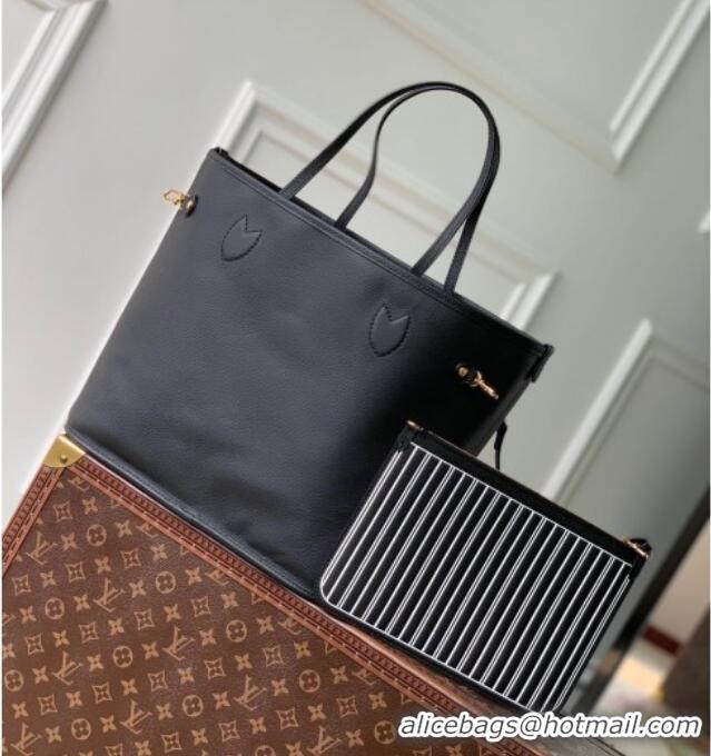 Shop Discount Louis Vuitton Neverfull Bandoulière Inside Out MM Tote bag Monogram Canvas/Black Leather M14994 2025