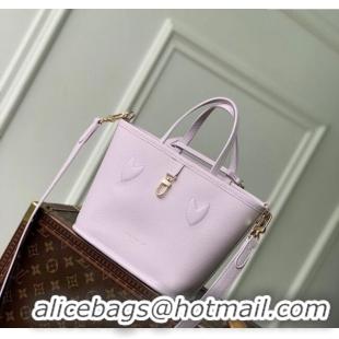 Best Quality Louis Vuitton Neverfull Inside Out BB Tote Bag in Misty Lilac Purple Leather/Monogram Canvas M25656 2025