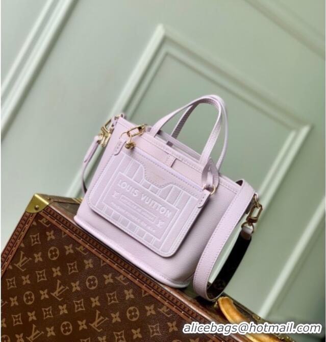 Best Quality Louis Vuitton Neverfull Inside Out BB Tote Bag in Misty Lilac Purple Leather/Monogram Canvas M25656 2025
