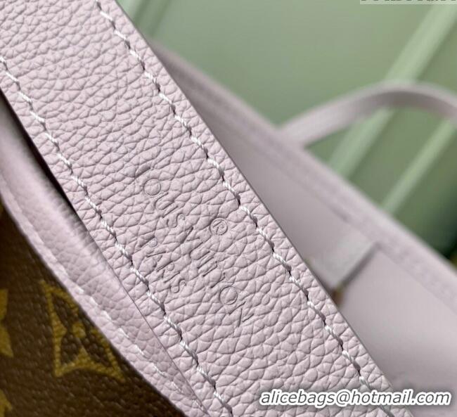 Best Quality Louis Vuitton Neverfull Inside Out BB Tote Bag in Misty Lilac Purple Leather/Monogram Canvas M25656 2025