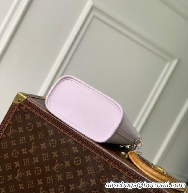 Best Quality Louis Vuitton Neverfull Inside Out BB Tote Bag in Misty Lilac Purple Leather/Monogram Canvas M25656 2025