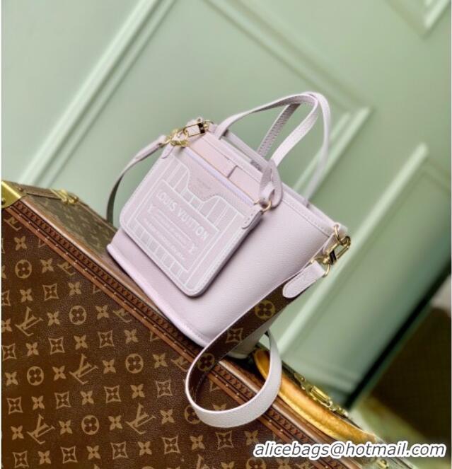 Best Quality Louis Vuitton Neverfull Inside Out BB Tote Bag in Misty Lilac Purple Leather/Monogram Canvas M25656 2025