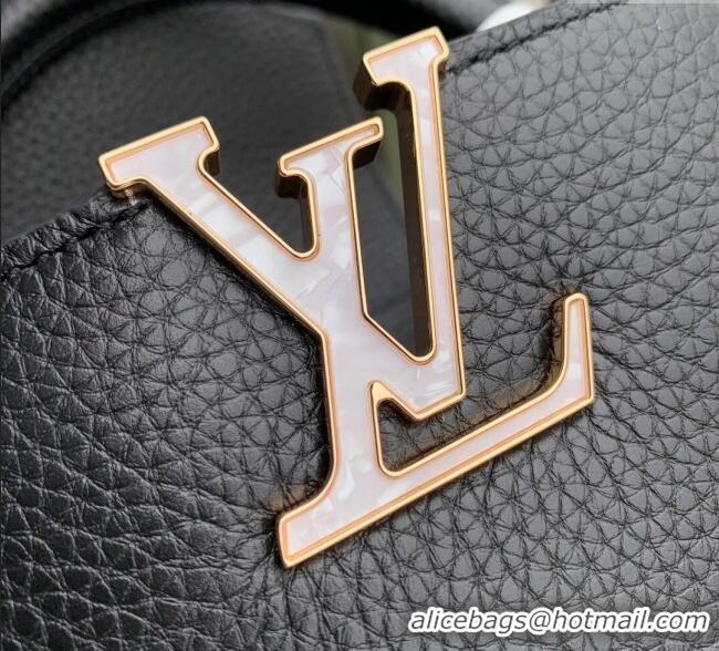 Top Grade Louis Vuitton Capucines BB Bag in Taurillon Leather M25862 Black 2025