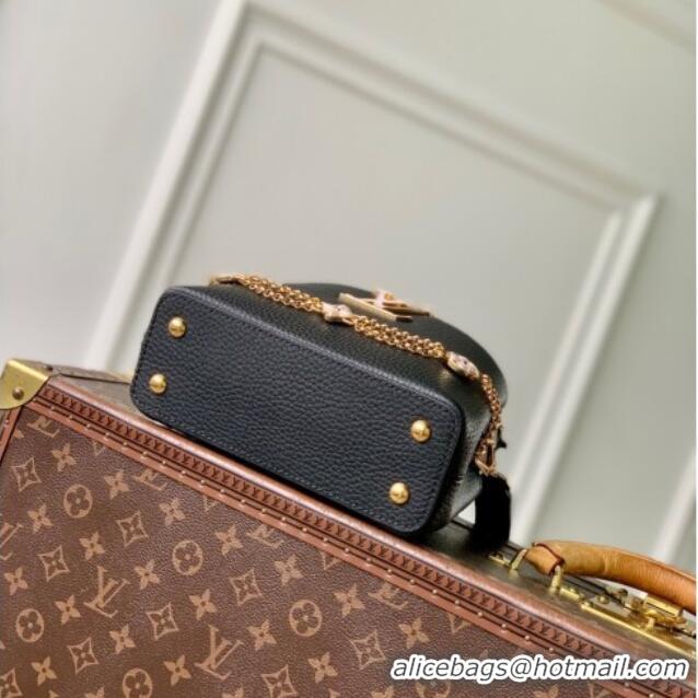 Top Grade Louis Vuitton Capucines BB Bag in Taurillon Leather M25862 Black 2025