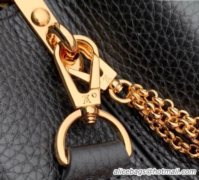 Top Grade Louis Vuitton Capucines BB Bag in Taurillon Leather M25862 Black 2025