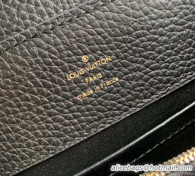 Top Grade Louis Vuitton Capucines BB Bag in Taurillon Leather M25862 Black 2025