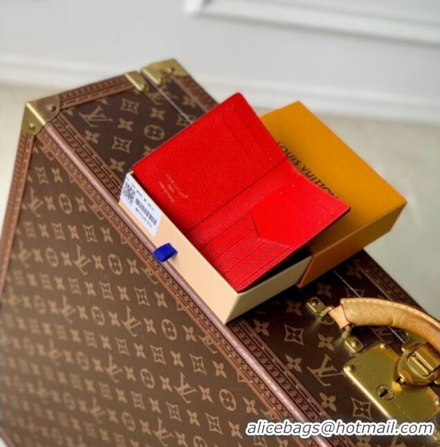 Well Crafted Louis Vuitton Bifold Organizer Wallet in Monogram Canvas M25835 Red 2025