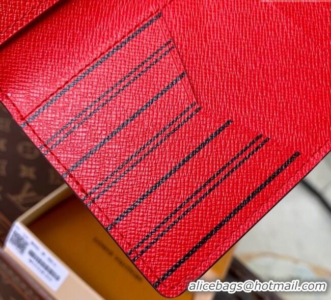 Well Crafted Louis Vuitton Bifold Organizer Wallet in Monogram Canvas M25835 Red 2025