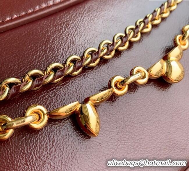 Famous Brand Louis Vuitton Capucines East-West Mini Bag in Leather M25473 Grenat Red 2025