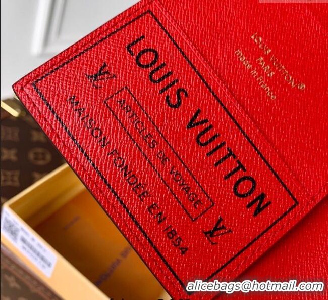 Promotional Louis Vuitton Passport Cover Monogram Canvas M25918 Red 2025